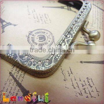 8cm Antique Bronze Metal Coin Purse Frame Clutch Purse Frame photo-6