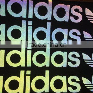 Silk Screen Printing Logo Transparent PET Glass Beads Reflective Rianbow Film photo-3