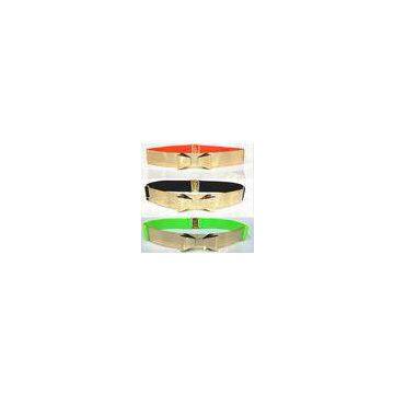 Thin 2cm - 4cm elastic webbing Cloth Belts For Women metal bownot