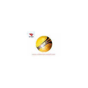 Yellow PVC /  TPU Soccer Ball Size 5 , Training custom printed soccer balls