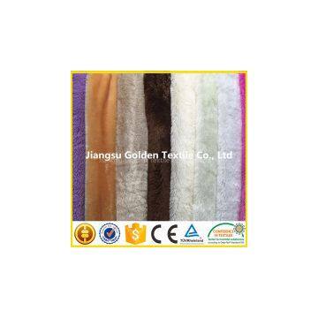 100% polyester super soft plush velboa fabric for soft toy from china manufacturer