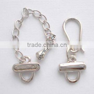 New Cheaper price Sterling Silver Hook and Eye Clasp 925 extender chain & single-strand