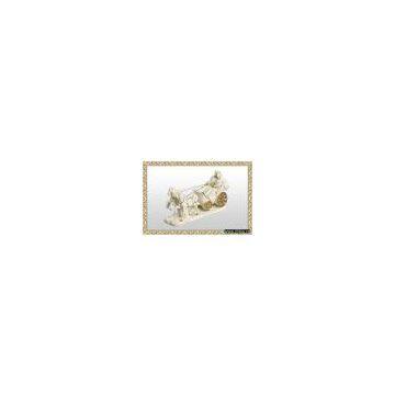 Porcelain Wedding Couple Sleight Ride Decor