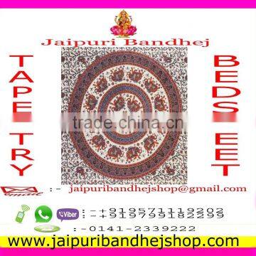 jaipuri bandhej mandala handmade tapestries