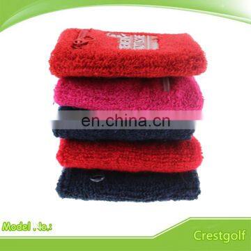 Promotional Sports Cotton Wristband with Zipper Pocket