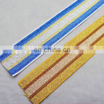 High Quality Woven Elastic Bands With Metallic Yarn