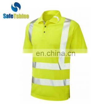 High visibility Polo t-shirt for work men