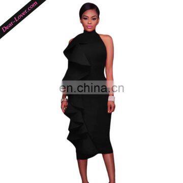 High Quality Charming Elegant Ruffled wholesale evening dress