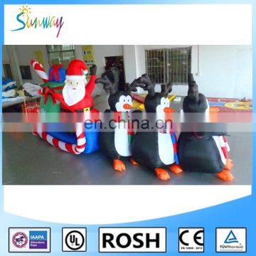 SUNWAY Inflatable Santa Claus Gifts Christmas Yard Decor