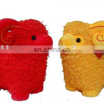 2015 chinese new year cute sheep plush toy,hot gifts of sheep,mascot sheep plush toy