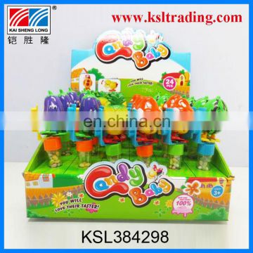 24PCS plastic wind up fruit candy toy manufactory