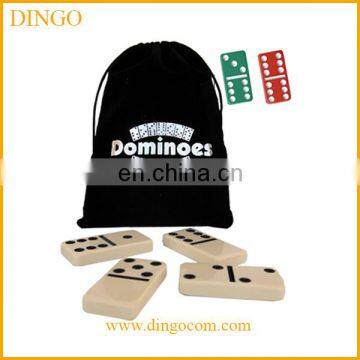 Plastic customized double 6 travel domino game set