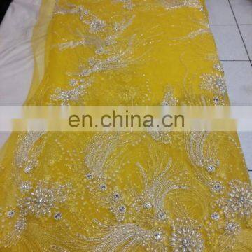 Hand Made Indian French Lace With Beaded and Stone Design No.3 photo-4