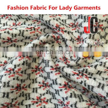 JC textile B2794 shaoxing T/R spandex lurex knit jacquard elastic fabric