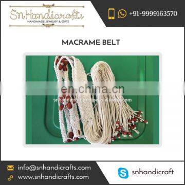 Excellent Performance Durable Macrame Fashion Belt at Reasonable Cost