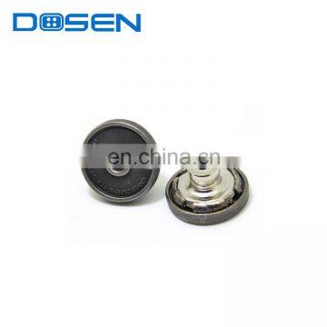 Custom Brand Logo Emboss Matte Gunmetal metal jeans button