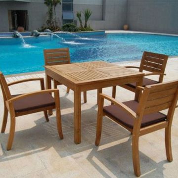 Hotel Low Maintenance Modern Teak Furniture Teak Outdoor Furniture