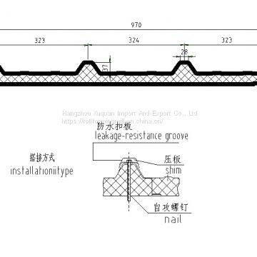970 Insulation Board Metal Roofing Sheet Sandwich Panel Water Proof Sandwich Sheet photo-4