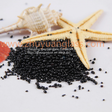 wholesale crushed glass seed beads aquarium landscaping 1-3mm black aggregates glass bead