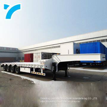 Made in China Gooseneck Low Platform Semi Low Flatbed Trailer Lowbed Truck Trailer for Sale