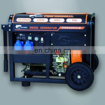 6KW portable single phase open type diesel generator