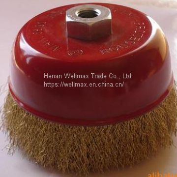 Crimped wire cup brush