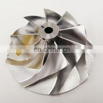 T04E reverse 59.00/80.00mm 9+0 BLADES Point milling Turbo aluminum 2618/milling/Billet compressor wheel