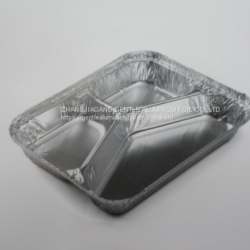 3 compartments aluminium foil container