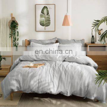 Fashion Comfortable Super King Anti-Wrinkle Cotton Linen Blended Super King Quilt Duvet Cover Set