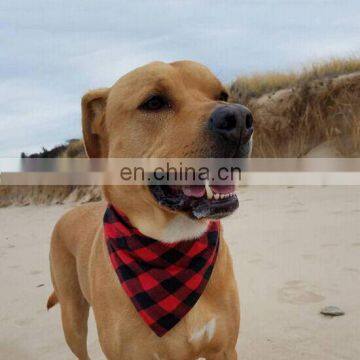 Custom Design Dog Bandanas Washable Triangle Bibs Scarfs Cotton Plaid Printing Kerchief for Dogs and Cats photo-3
