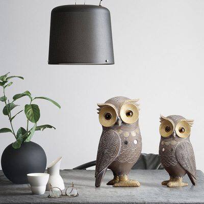 American Style Classic Resin Craft Owl Table Decoration Father And Son Animal Figures Ornaments For Home Decor photo-4