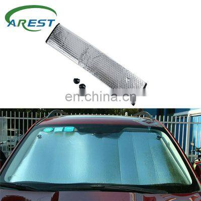 128*60cm Car Window Shield Sunshade Sun Visor UV Block Universal Shield Cover Foldable Silver