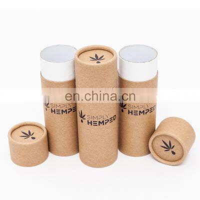 Custom kraft paper hemps paper packaging cylinder tube