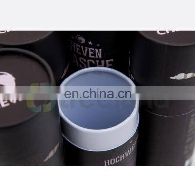 Printed Round Facial Tissue Boxes Paper Skin Care Jar Boxes Black Round Paper Case photo-3