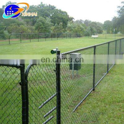 PVC Coated Chain Link Iron Wire Mesh Fence Post / 6ft 7ft 8ft Galvanized Diamond Mesh Wire Fencing Property Fence Low Price