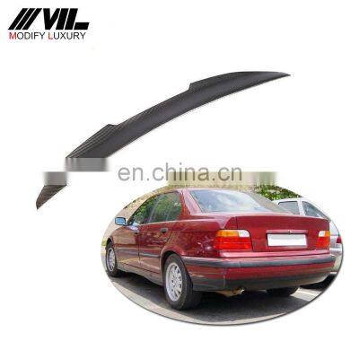 Carbon Fiber E36 Car Rear Spoiler for BMW 318i 320i 325i 328i M3 Sedan 4-Door 1991-1998