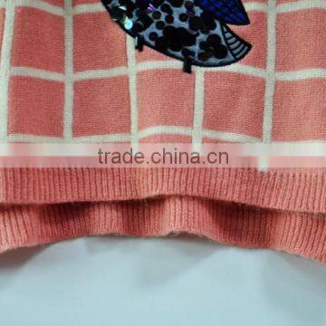 Batwing Mohair Sweater for Women Cute Pattern Knitting Loose Sweater