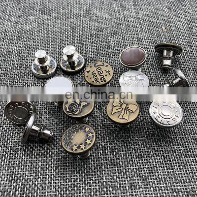 Wholesale adjust pins pants replacement instant button for jeans, adjustable jeans button