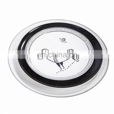 Luxury Black With White Line Creative Design Ceramic Coffee Mug Tea Cup Dinner Plate Ceramic Vase Cup Porcelain Tableware Set photo-5