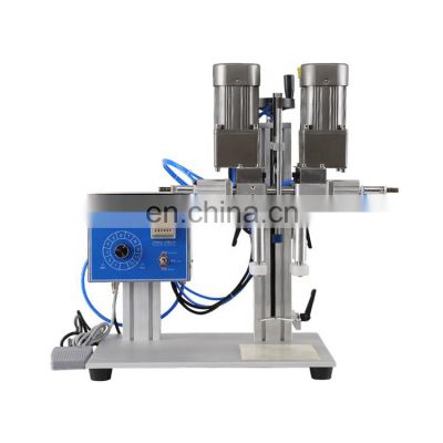 YTK-6100 Semi automatic twist off trigger spray pet screw cap bottle capper/screw capping machine