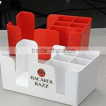 Personalized plastic napkin holder for nightclub