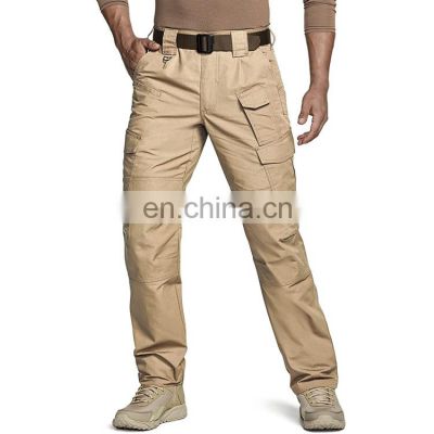 2021 Waterproof  Loose Military Tactical Pants Army Combat Pant Hiking Hunting Trousers Multi Pockets Cargo Pant for men