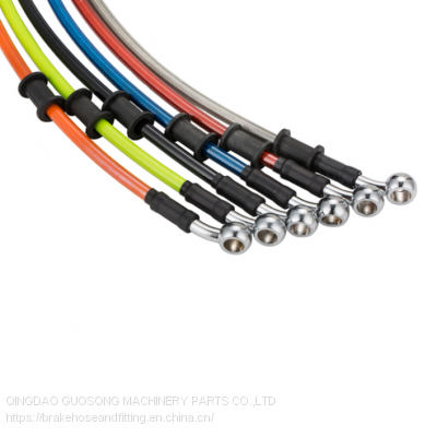 Custom An3 3.2mm 1/8'' 7.5mm Universal Motorcycle Stainless Steel Braided Ptfe Clutch Brake Tube Line Fuel Hose