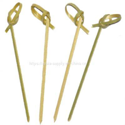 Natural Bamboo Knotted Food Picks cocktail appetizers skewers 4inch