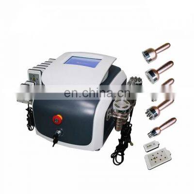 Multifunction 40K cavitation RF multi-pole lipo laser negative pressure 6 in 1 fat exploding machine