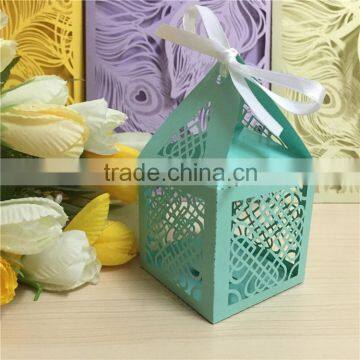 2016 Wholesales Elegant Light Green Laser Gift Boxes Heart Shaped