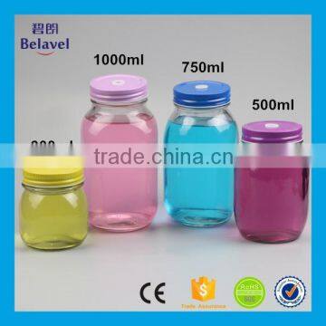 Food Grade Empty Glass Storage Jar Round Clear Glass Honey Jar photo-2