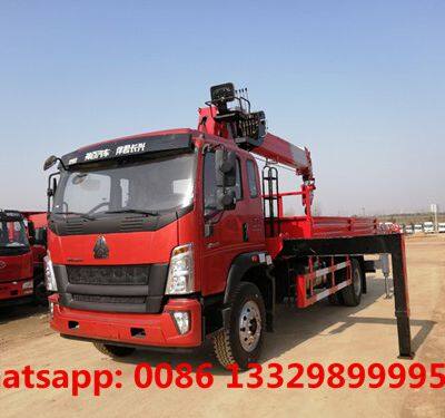 Factory sale good price HOWO 4*2 LHD 6.3T truck mounted on crane boom for sale