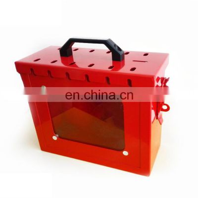 Industry Electrical Carbon Steel Material Portable Metal Group Safety Lockout Box