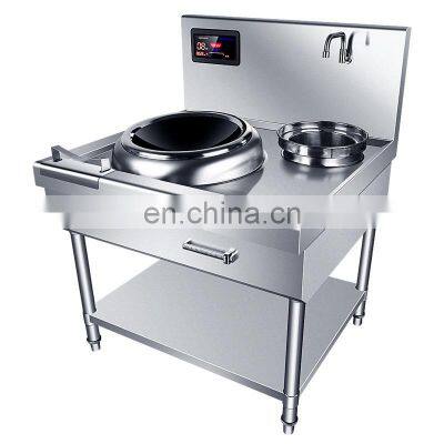 Commercial Induction Cooker High Power 15KW Double Burner Three-phase Electric Concave Surface Canteen Big Pot Fierce Stove Sing photo-5